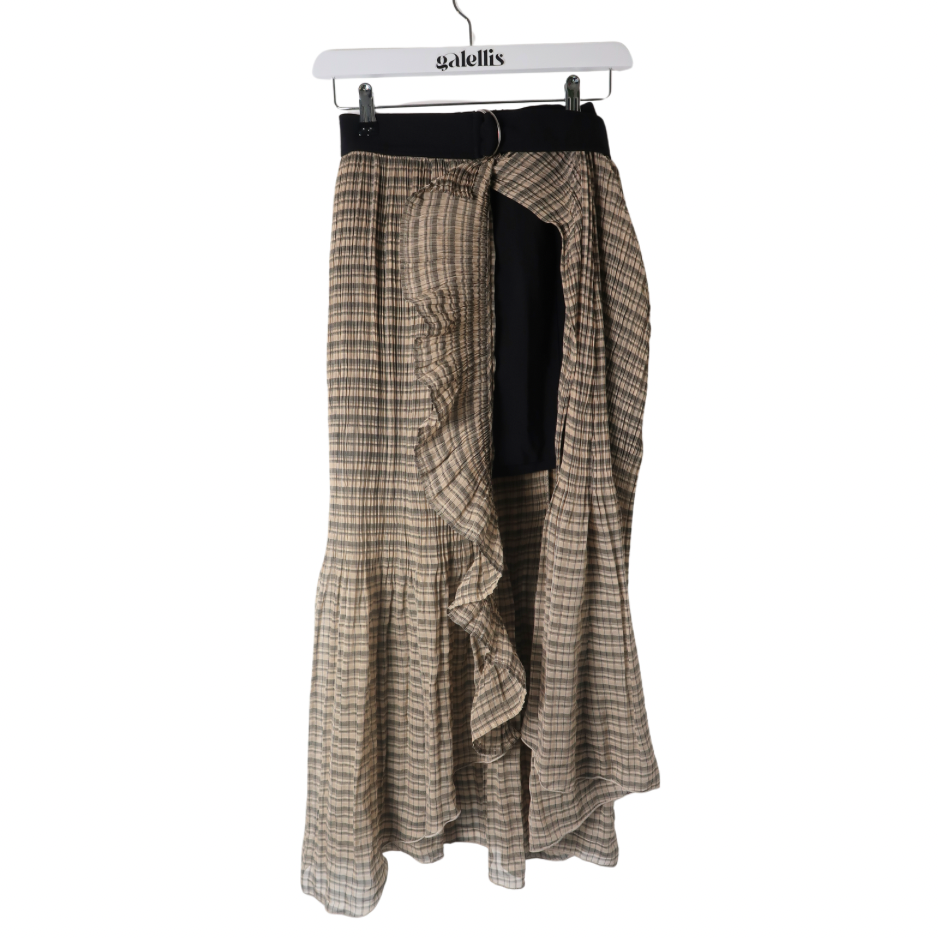 Snidel asymmetric sheer skirt