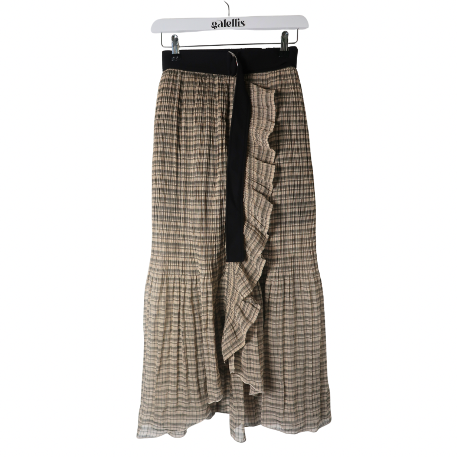 Snidel asymmetric sheer skirt
