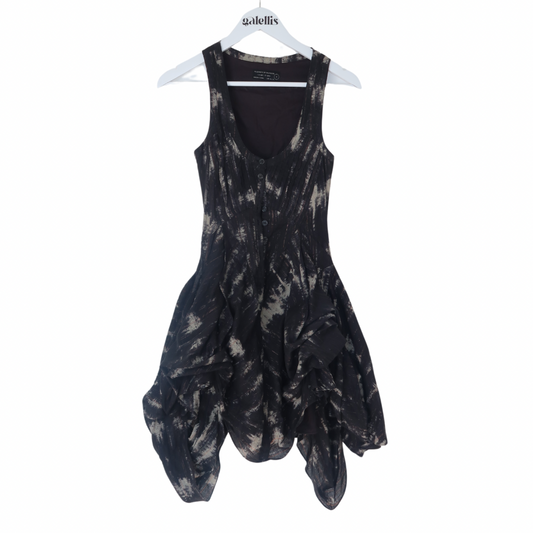 All Saints Black bubble hem dress
